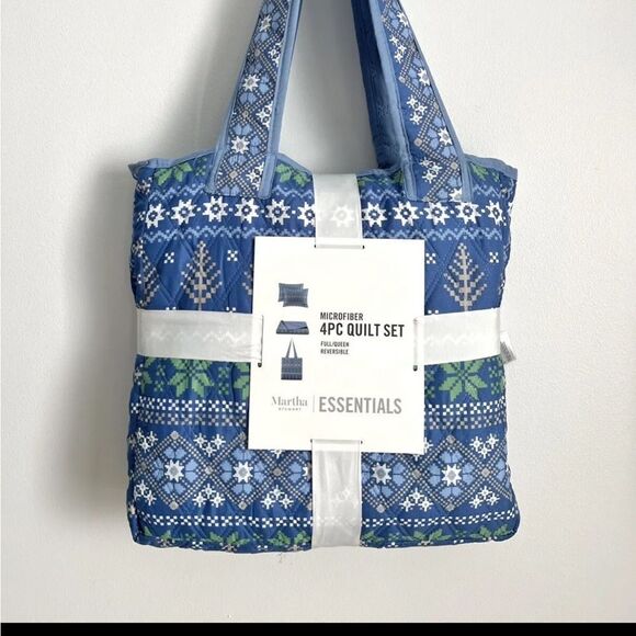 Martha Stewart Other - Blue Sweater Quilt Bag Set